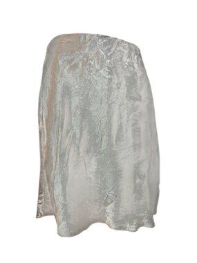 Aritzia Babaton Satin Midi Skirt Women’s Size 12 Champagne Slip Skirt